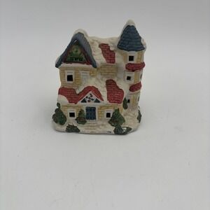 Christmas Village House Ceramic 4.25" Multicolor Excellent Victorian